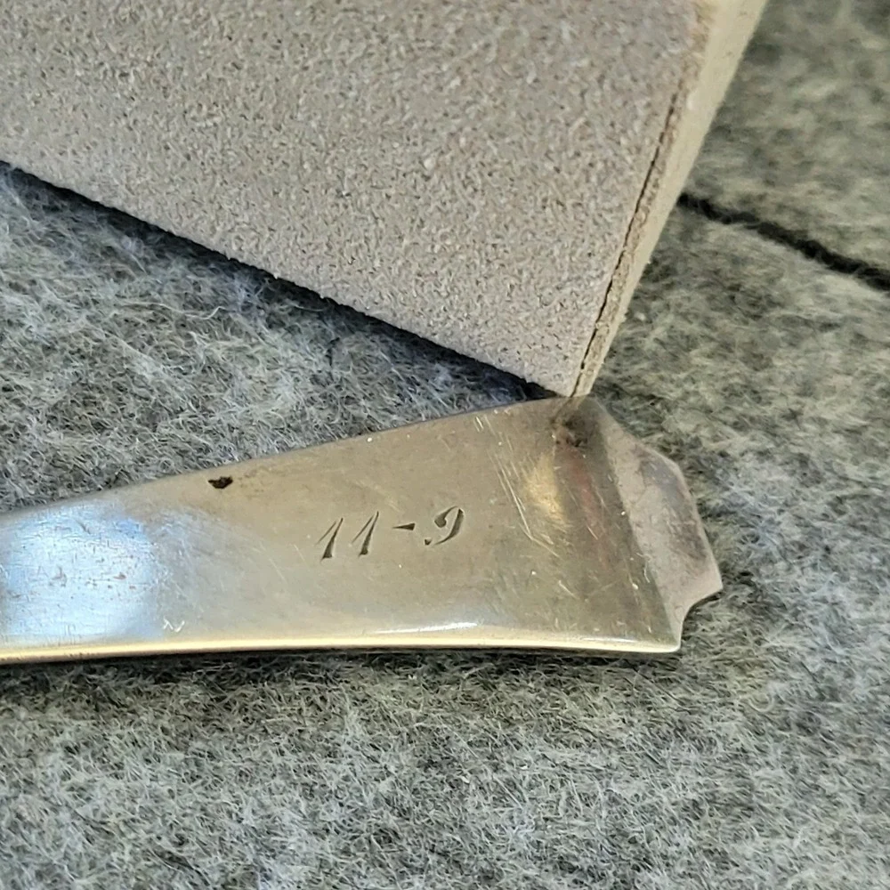 Antique Spaulding Sterling Silver Teaspoon Monogrammed 19g Vintage Flatware 1900